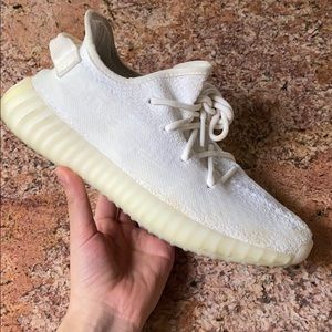 Triple white yeezys